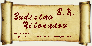 Budislav Miloradov vizit kartica